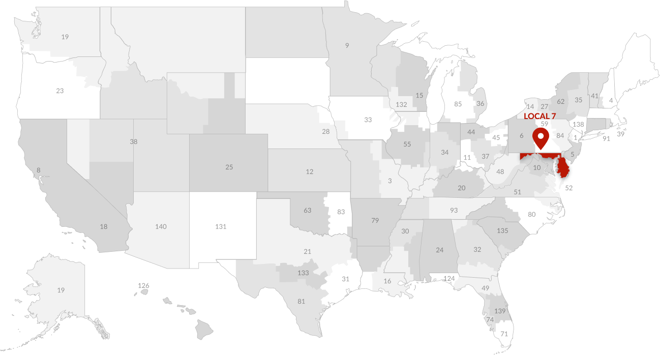 IUEC Local 7 map with pin